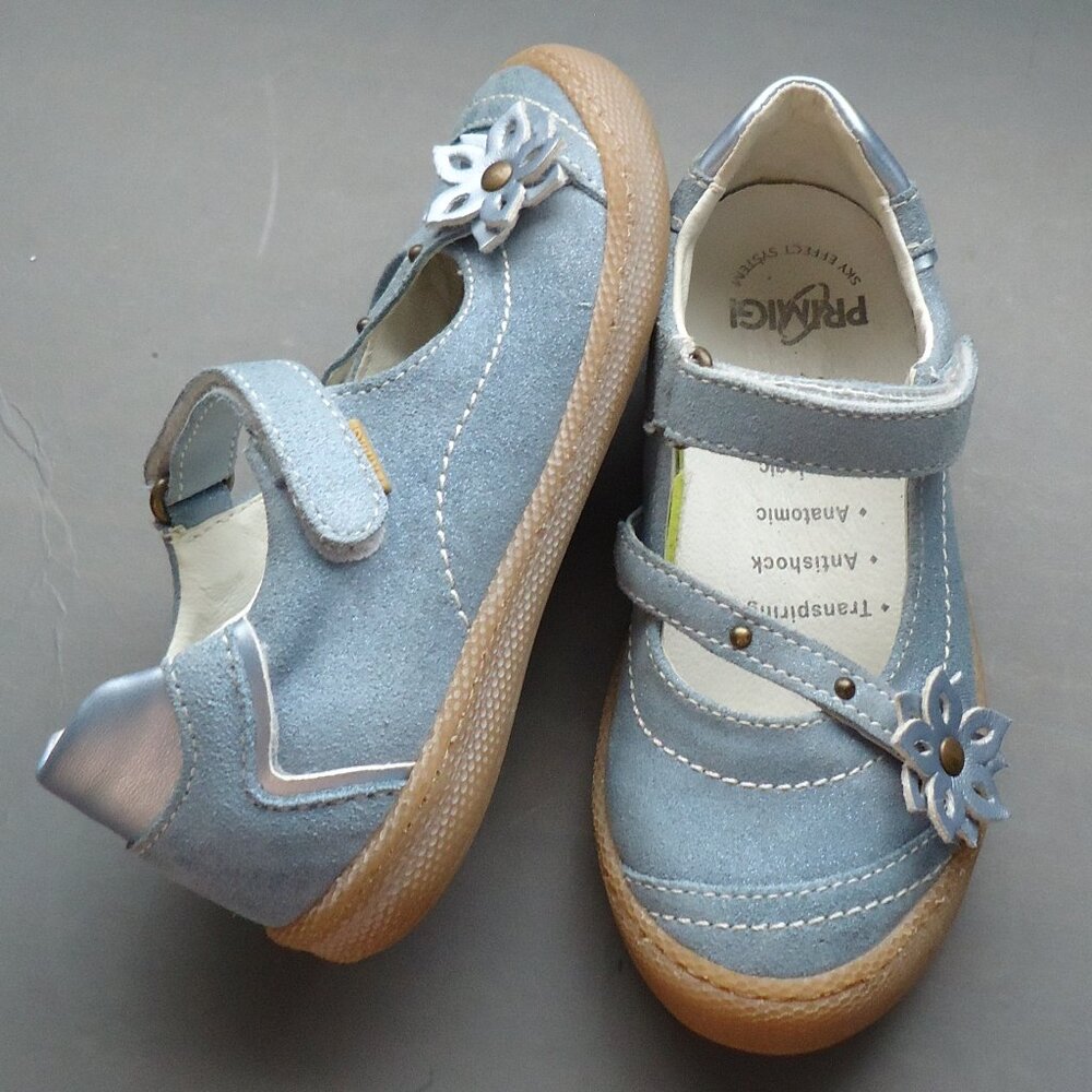 SIZE 27. Primigi Sky effects system Mary Jane suede shoes.